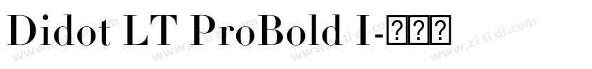 Didot LT ProBold I字体转换